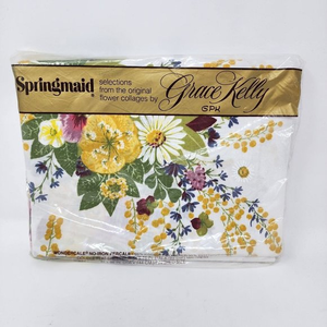 VTG Springmaid Grace Kelly "Fiona" Floral Double Flat Sheet Rare Made In USA New